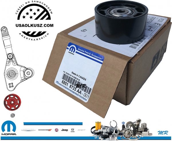 Rolka tłumika drgań napinacza paska wielorowkowego MICRO RAM 1500 5,7 V8 etorque