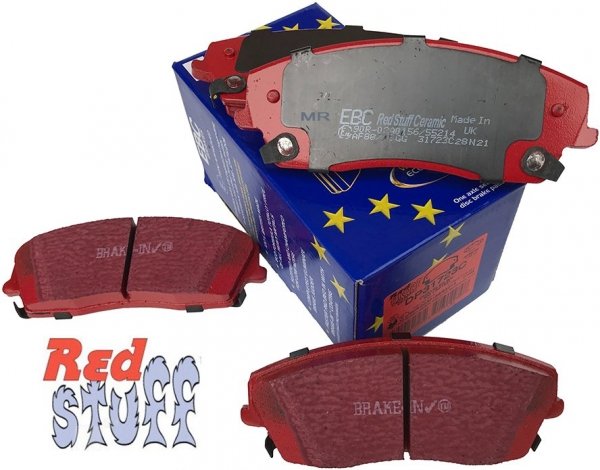 Przednie CERAMICZNE klocki RedStuff + tarcze hamulcowe 320mm EBC seria PREMIUM Dodge Magnum RWD V6