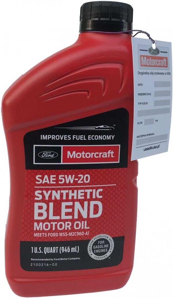 Olej silnikowy Motorcraft 5W20 SYNTHETIC BLEND MOTOR OIL 1L Ford Lincoln Mercury