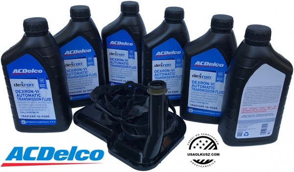 Filtr + olej ACDelco Dextron VI automatycznej skrzyni biegów 6L80 Cadillac XLR