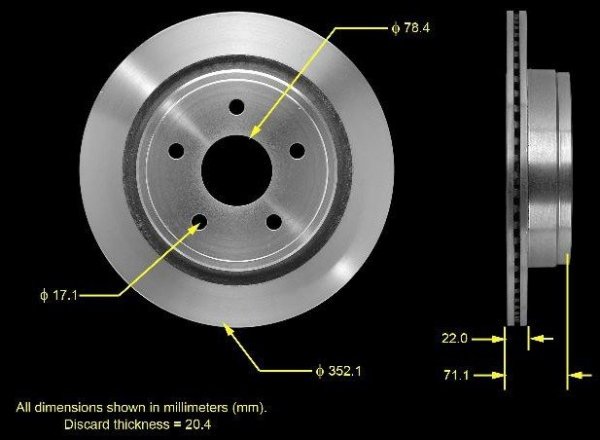 Tylne klocki oraz tarcze hamulcowe BB-TECH Dodge Durango 2004-2009