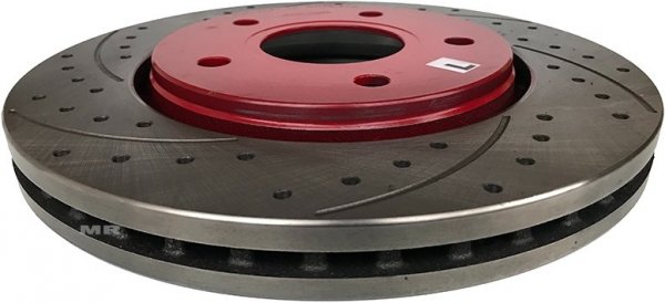 Przednie klocki BREMBO + WIERCONE tarcze hamulcowe 303mm RED Lancia Voyager