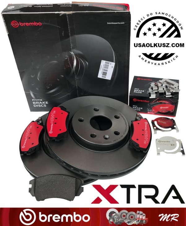 Przednie klocki Xtra + tarcze hamulcowe brembo 321mm Chevrolet Camaro LS LT 3,6 V6 -2015