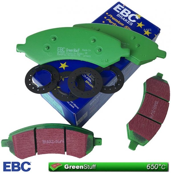 Przednie klocki GreenStuff + tarcze hamulcowe EBC seria PREMIUM Chrysler Aspen
