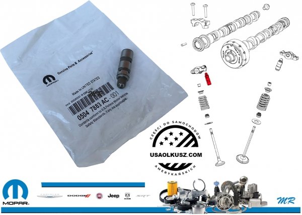 Popychacz hydrauliczny zaworu ssącego MOPAR Jeep Grand Cherokee 3,6 V6 2016-