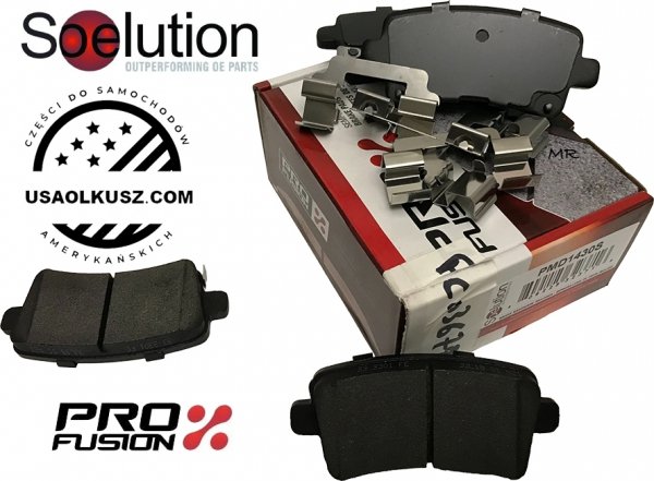 Klocki hamulcowe tylne z zestawem montażowym Chevrolet Malibu 2013-2016