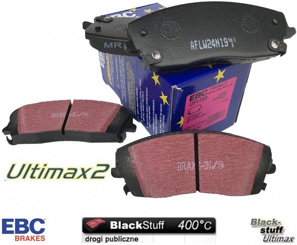 Przednie klocki Ultimax2 + tarcze hamulcowe 320mm EBC seria PREMIUM Dodge Charger RWD V6