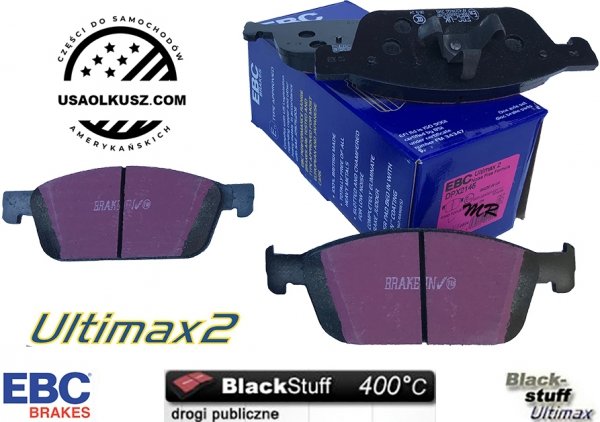 Klocki hamulcowe przednie do tarcz 320mm EBC Ultimax2 Ford Escape AWD 2013-2019