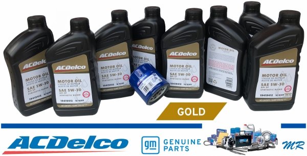 Filtr + olej silnikowy ACDelco Gold Synthetic Blend 5W30 API SP GF-6 Chevrolet Caprice 6,0 V8