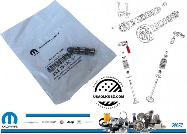 Popychacz hydrauliczny zaworu ssącego MOPAR Jeep Grand Cherokee 3,6 V6 2016-