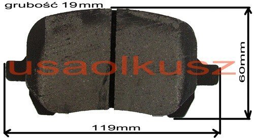 Przednie klocki hamulcowe Chevrolet Malibu 2004-2011