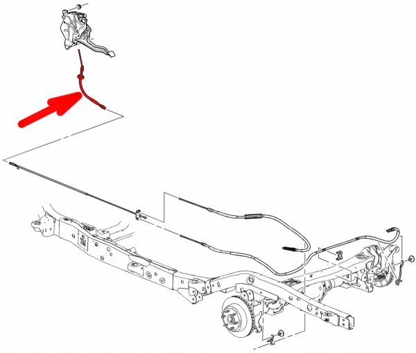 Linka hamulcowa przednia Chevrolet Tahoe 2000-2006