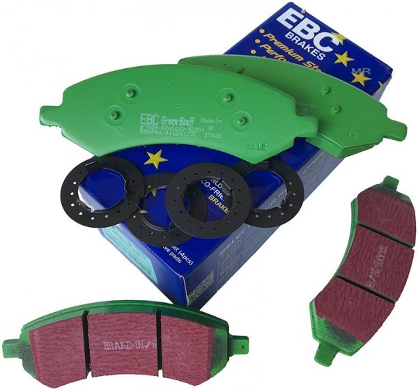 Przednie klocki GreenStuff + tarcze hamulcowe EBC seria PREMIUM Chrysler Aspen