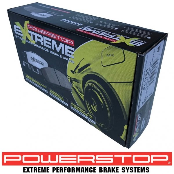Przednie klocki + WIERCONE tarcze hamulcowe 355mm POWERSTOP Ford Mustang 2005-2014