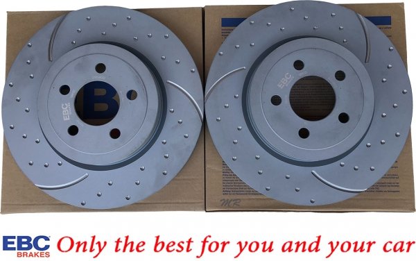 Przednie klocki Ultimax2 + tarcze hamulcowe 345mm EBC seria GD Dodge Challenger