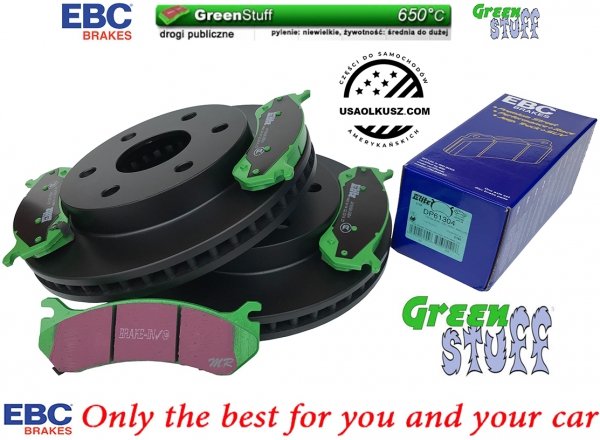 Przednie klocki GreenStuff + tarcze hamulcowe EBC seria PREMIUM Chevrolet Silverado 1500 -2007