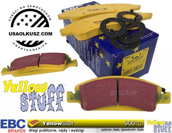 Przednie klocki YellowStuff + tarcze hamulcowe 330mm EBC seria PREMIUM GMC Yukon 2009-2020