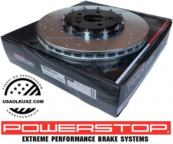 Przednie klocki Z36 + pływające dwuczęściowe tarcze hamulcowe 400mm POWERSTOP Jeep Grand Cherokee SRT Trackhawk 6,2 V8 Supercharged