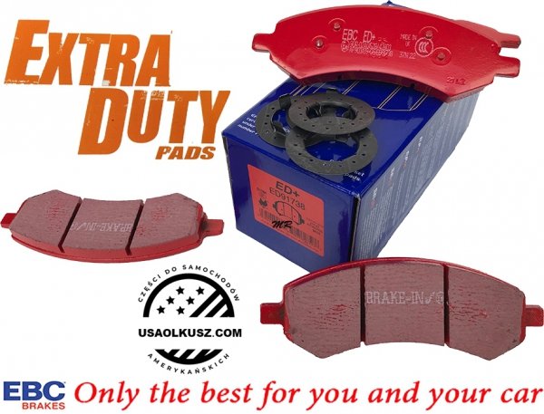 Przednie klocki EXTRA DUTY ED + NACINANE tarcze hamulcowe EBC seria USR Dodge RAM 1500 2006-