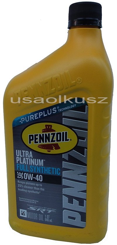 Olej PENNZOIL ULTRA 0W40 RAM 1500 TRX 6,2 V8 Supercharged