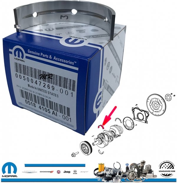 Panewka główna wału górna STD Lancia Flavia 3,6 V6