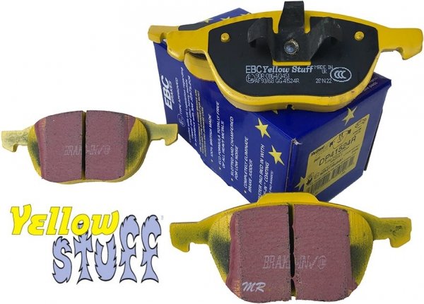 Przednie klocki YellowStuff + tarcze hamulcowe 300mm EBC seria Premium Ford Escape FWD 2013-2019