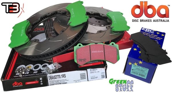 Przednie klocki EBC GreenStuff + tarcze hamulcowe DBA T3 370mm Chevrolet Camaro SS 2016-