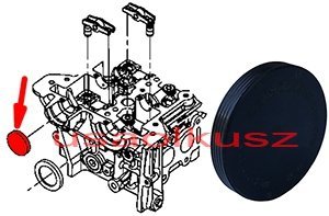 Zaślepka wałka rozrządu Jeep Cherokee 2,8 CRD 2008- 21772107F