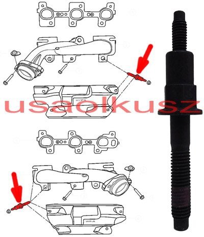 Śruba kolektora wydechowego - mocowanie osłony Dodge Durango 3,7 V6