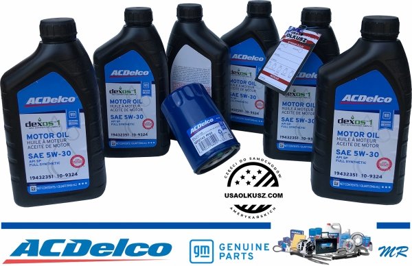 Filtr + olej ACDelco 5W30 Buick Enclave 3,6 V6 2011-
