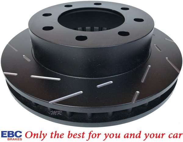 Przednie klocki Ultimax2 + NACINANE tarcze hamulcowe EBC seria USR GMC Yukon XL 2500 2000-2013
