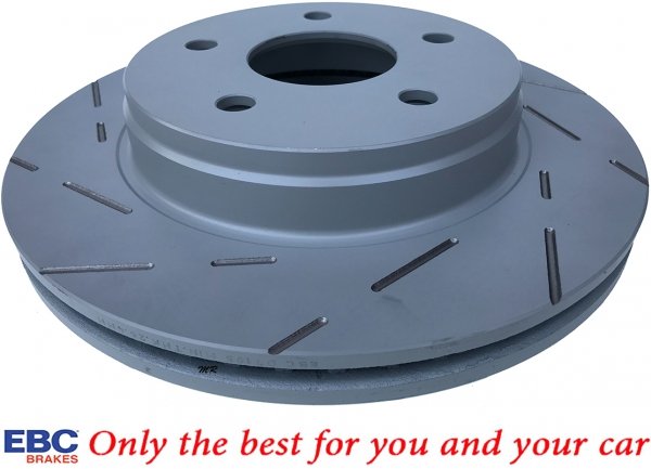 Przednie klocki EXTRA DUTY ED + NACINANE tarcze hamulcowe EBC seria USR Dodge RAM 1500 2006-