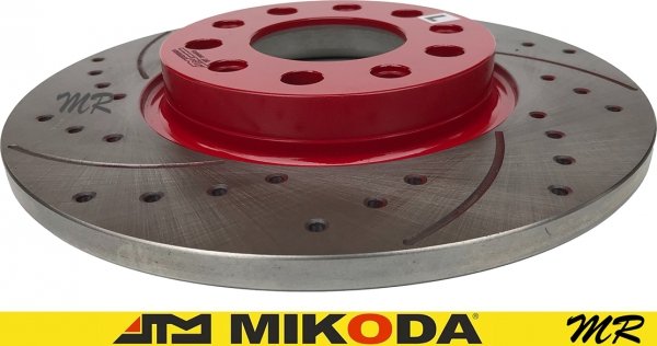 Tylne klocki brembo + WIERCONE tarcze hamulcowe 278mm ATM Jeep Cherokee KL 2014-2023