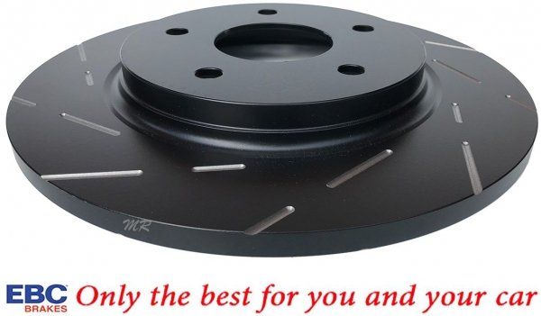 Tylne klocki Ultimax2 + NACINANE tarcze hamulcowe 305mm EBC seria USR Dodge Caravan 2008-