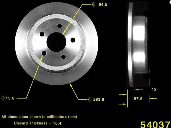 Tarcza hamulcowa tylna Ford Windstar