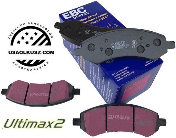 Przednie klocki Ultimax2 + tarcze hamulcowe EBC seria PREMIUM Dodge Durango 2007-2009
