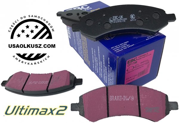 Przednie klocki Ultimax2 + tarcze hamulcowe EBC seria PREMIUM Dodge RAM 1500 2006-
