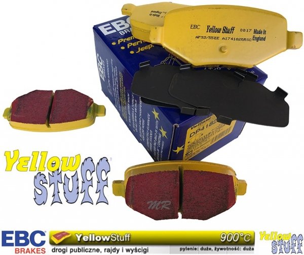 Tylne klocki YellowStuff + tarcze hamulcowe 330mm EBC seria Premium Ford Flex 2009-2019
