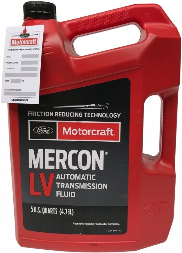 Filtr olej Motorcraft Mercon LV skrzyni biegów Mercury Milan 3,0 V6 2010-2011