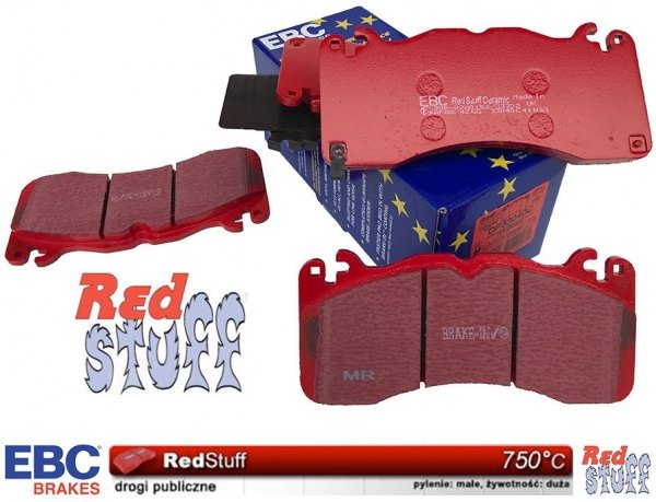 Klocki hamulcowe przednie CERAMICZNE EBC RedStuff Ford Mustang 5,0 V8 2015-
