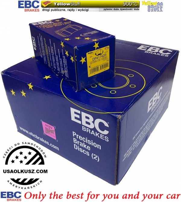Przednie klocki YellowStuff + tarcze hamulcowe 330mm EBC seria PREMIUM GMC Yukon 2007-2008