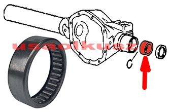Łożysko półosi przedniej lewej mostu 8 / 8,25 205MM Dodge RAM 1500