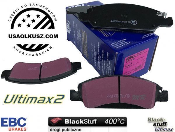 Przednie klocki Ultimax2 + NAWIERCANE NACINANE tarcze hamulcowe 330mm EBC seria GD GMC Savana 1500 2009-