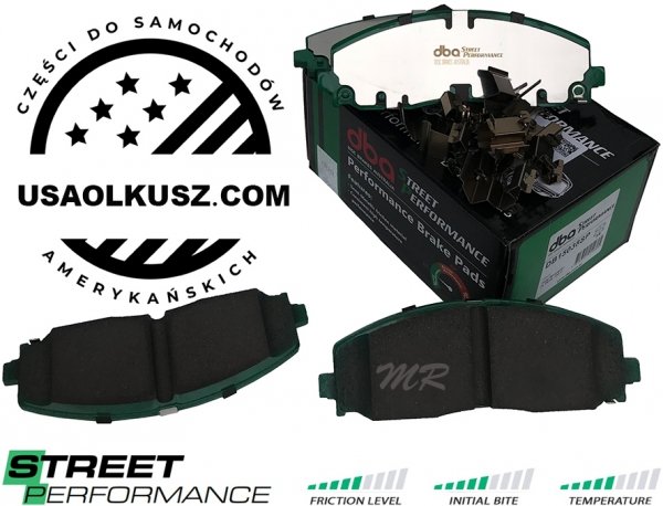 Przednie klocki STREET PERFORMANCE + tarcze hamulcowe 28mm DBA seria 4000 T3 Jeep Wrangler JL Rubicon Sahara 2018-