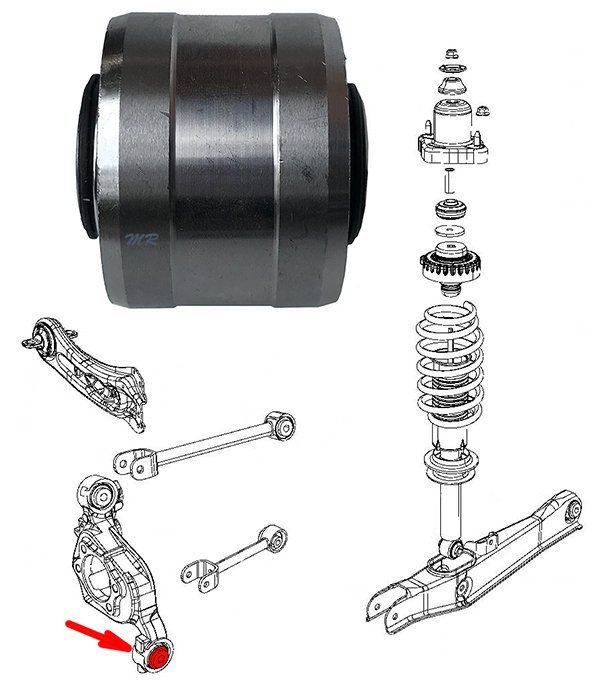 Tuleja wahliwa tylnej zwrotnicy DOLNA TYLNA Dodge Journey