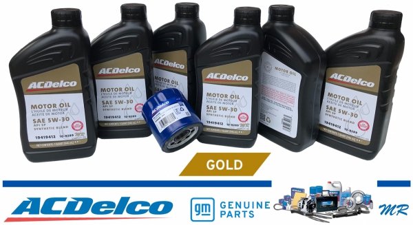 Filtr + olej silnikowy ACDelco Gold Synthetic Blend 5W30 API SP GF-6 Buick Envision 2,0 Turbo