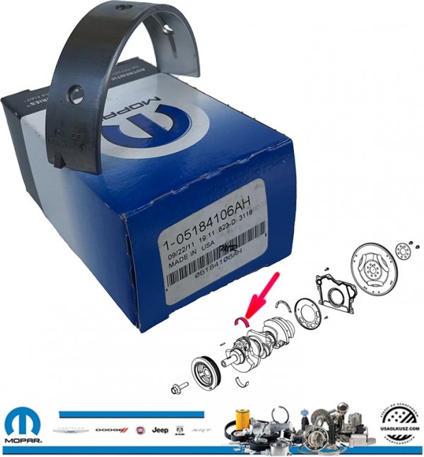 Panewka główna wału górna -0,0036 RAM Cargo Van 3,6 V6