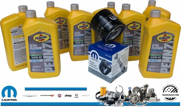 Olej Pennzoil 0W40 + filty oleju powietrza oleju MOPAR RAM 1500 TRX Supercharged