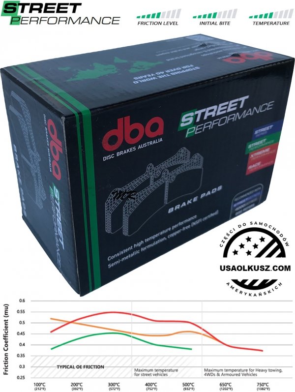 Klocki hamulcowe przednie DBA Street Performance Cadillac STS 2006-2011