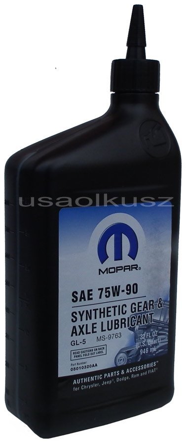Oryginalny olej tylnego mostu 75W90 GL-5 MOPAR MS-9763 Jeep Liberty 2003-2007